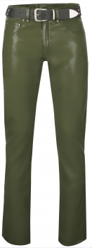 Leather trousers leather jeans olive green